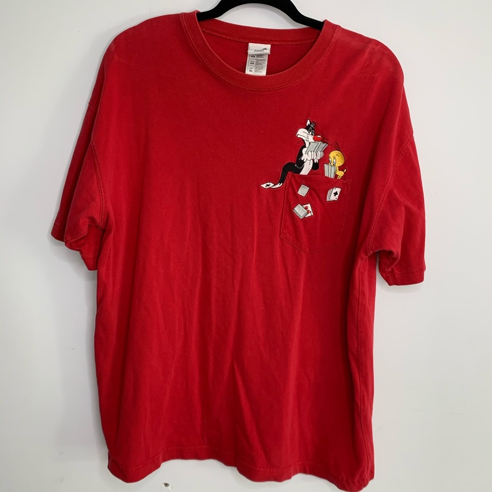 Y2k tweety and Sylvester card tee